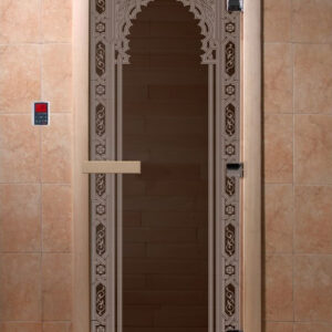 Дверь DoorWood Восточная арка черный жемчуг, коробка ольха, 2000х800 мм.