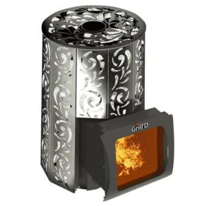 Дровяная банная печь GrillD Violet Short Window Max