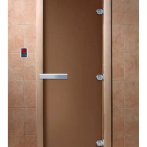 Стеклянная дверь DoorWood Бронза матовая, коробка ольха