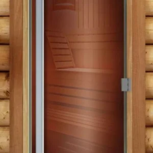 Дверь для сауны DoorWood Престиж Радиусная 70х190, стекло бронза, коробка ольха