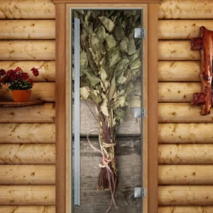 Дверь для сауны DoorWood Престиж А011 с фотопечатью, 80х200, коробка ольха